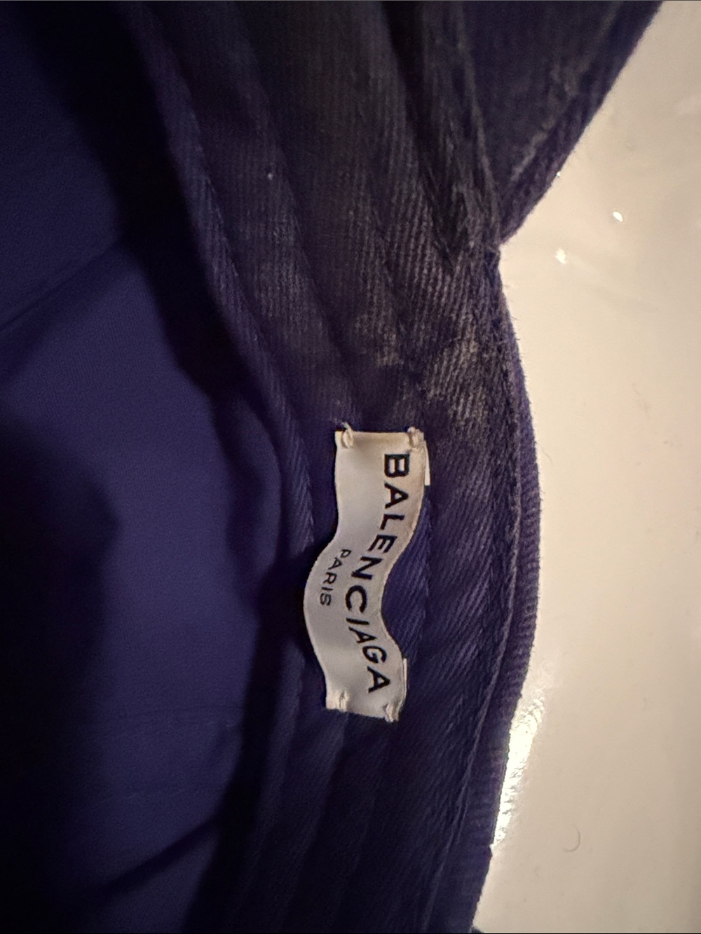Authentic - Balenciaga Blue Embroidered Logo Baseball Cap - Picture 4 of 8